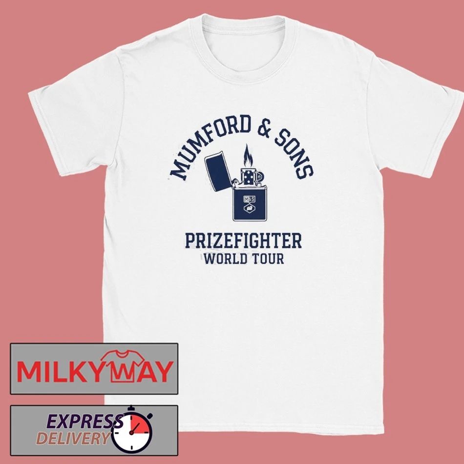 Mumford And Sons Prizefighter Tour 2026 North America Merch Logo T-Shirt