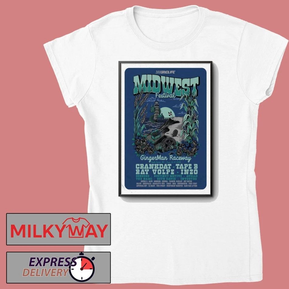 GRIDLIFE Midwest Festival Gingerman Raceway June 12-14 2026 Poster shirt