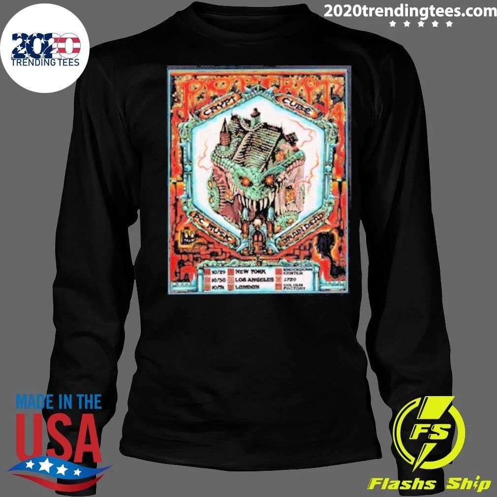 Pop Crypt Crypt Cube Pc Music Brain Dead 2026 Shirt
