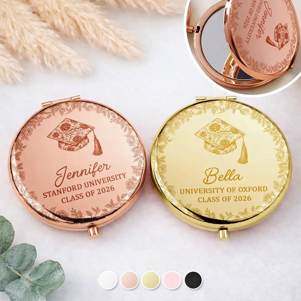 Congrats Graduation - Personalized Compact Mirror