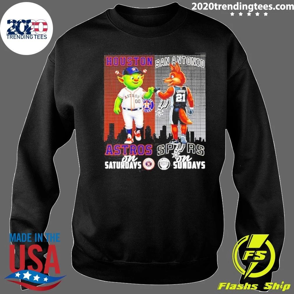Houston Astros On Saturdays And San Antonio Spurs On Sundays Shirt