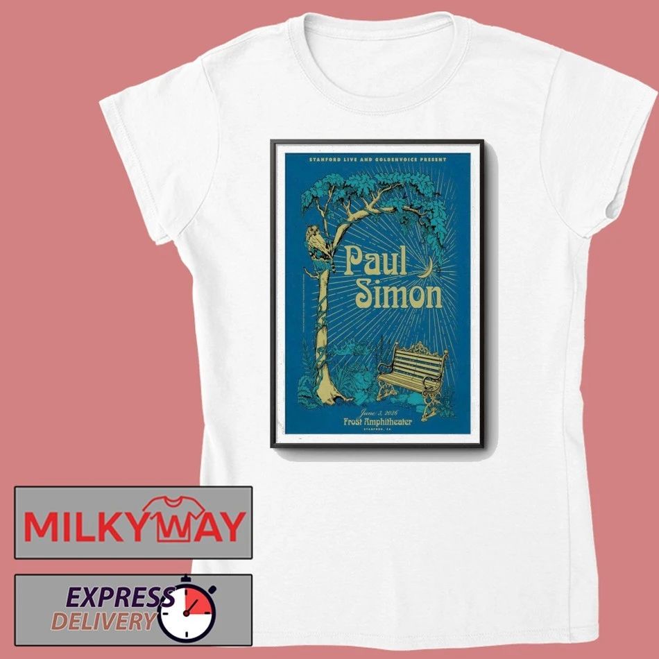 Paul Simon Poster Stanford, CA June 3 2026 Limited shirt