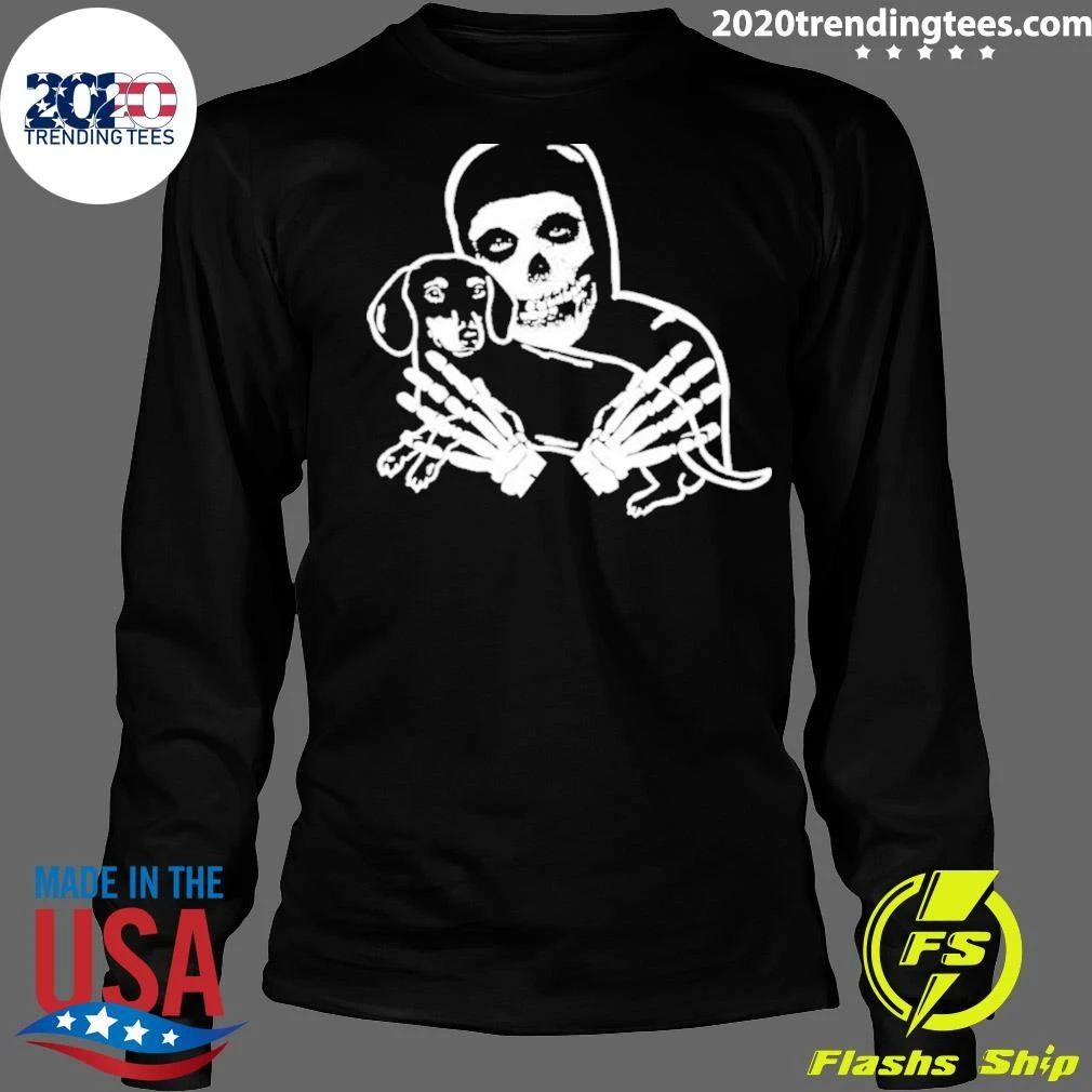 Misfits Skull Holding Dachshund Punk Rock Shirt