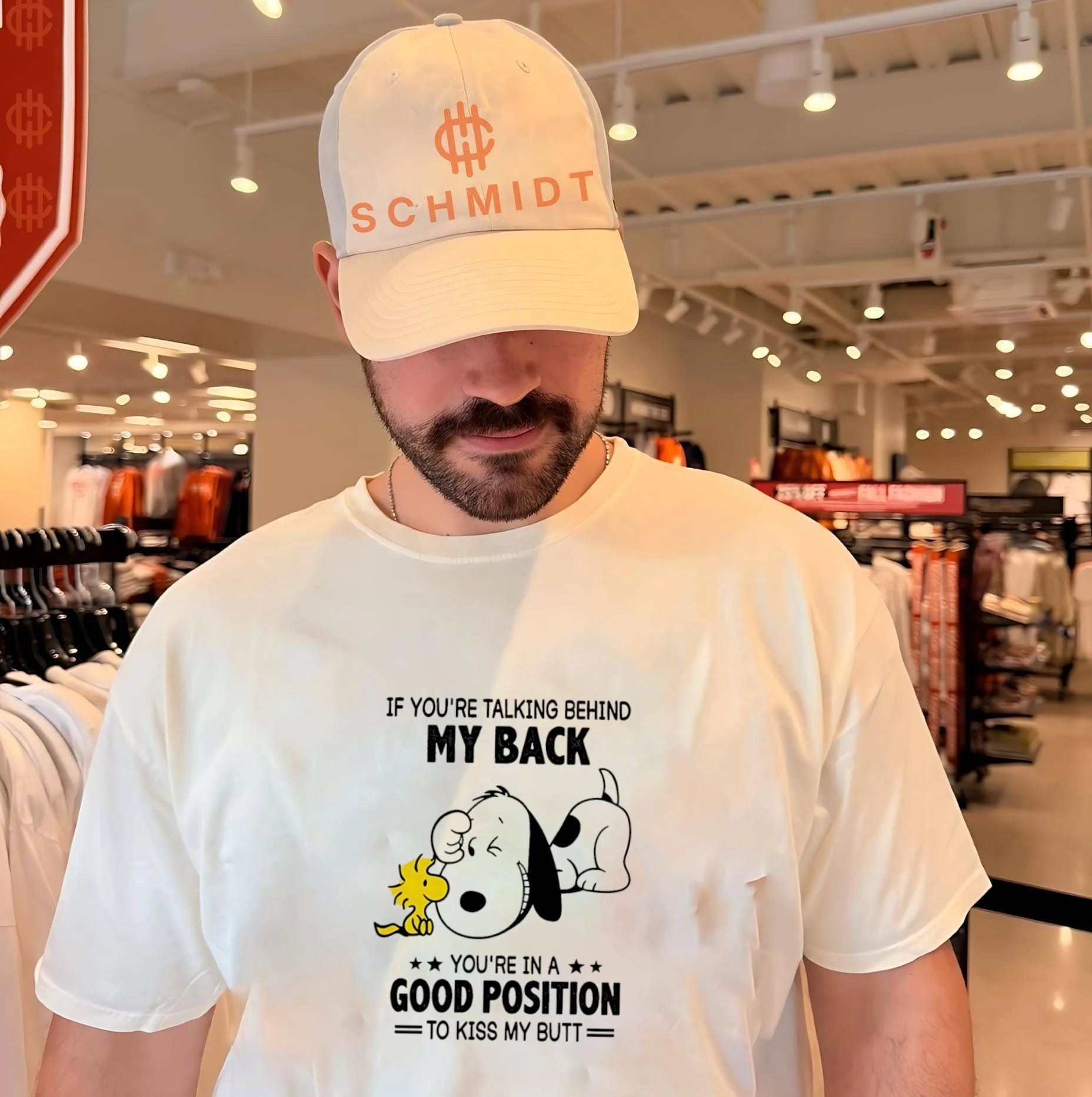 If you’re talking behind my back you’re in a good position Snoopy shirt