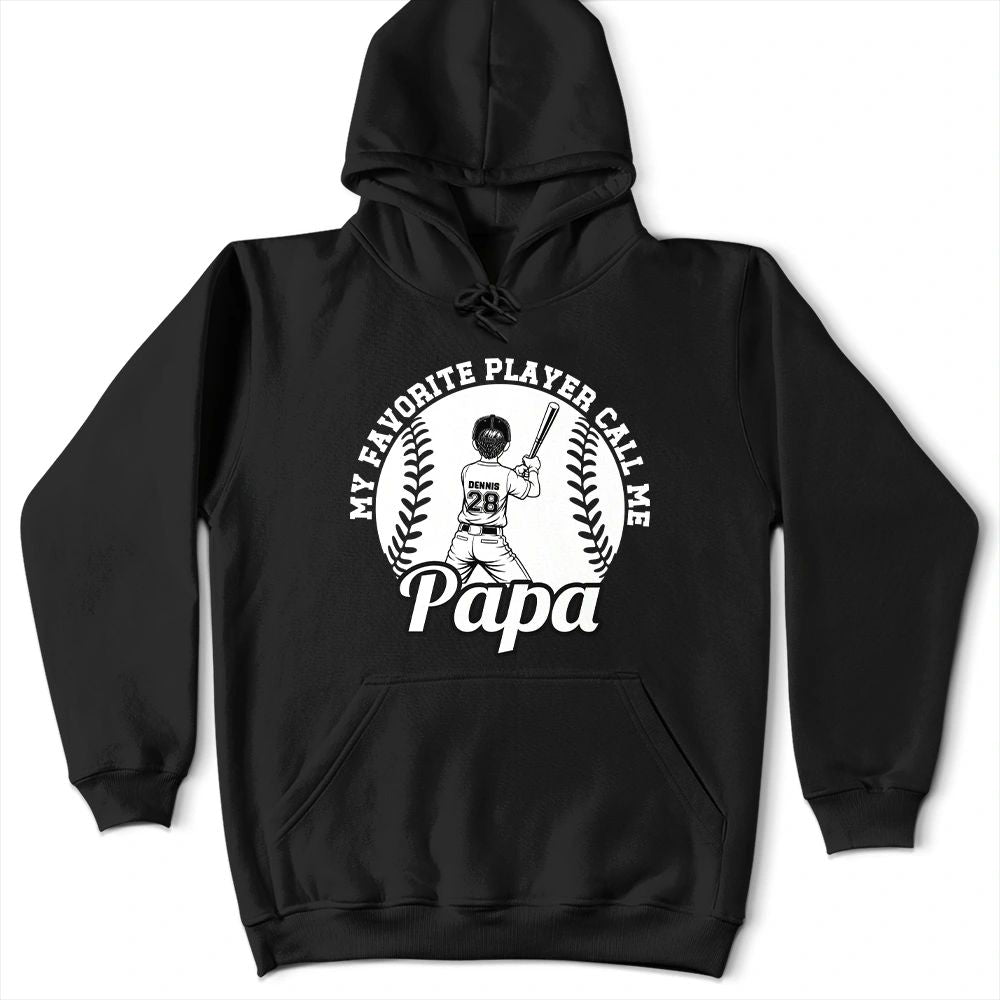 Baseball Kid My Favorite Players Call Me Grandpa - Personalized T Shirt