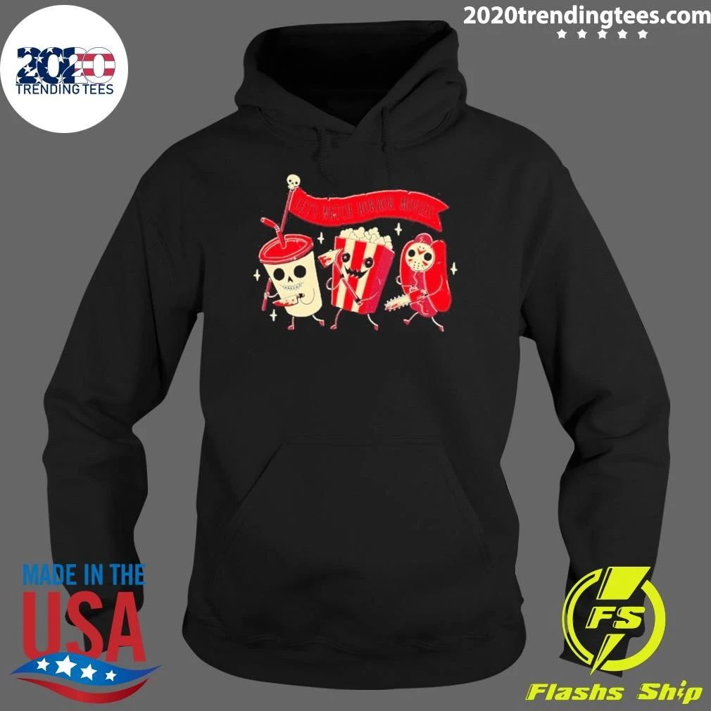 Let’s Watch Horror Movies Slasher Popcorn Shirt