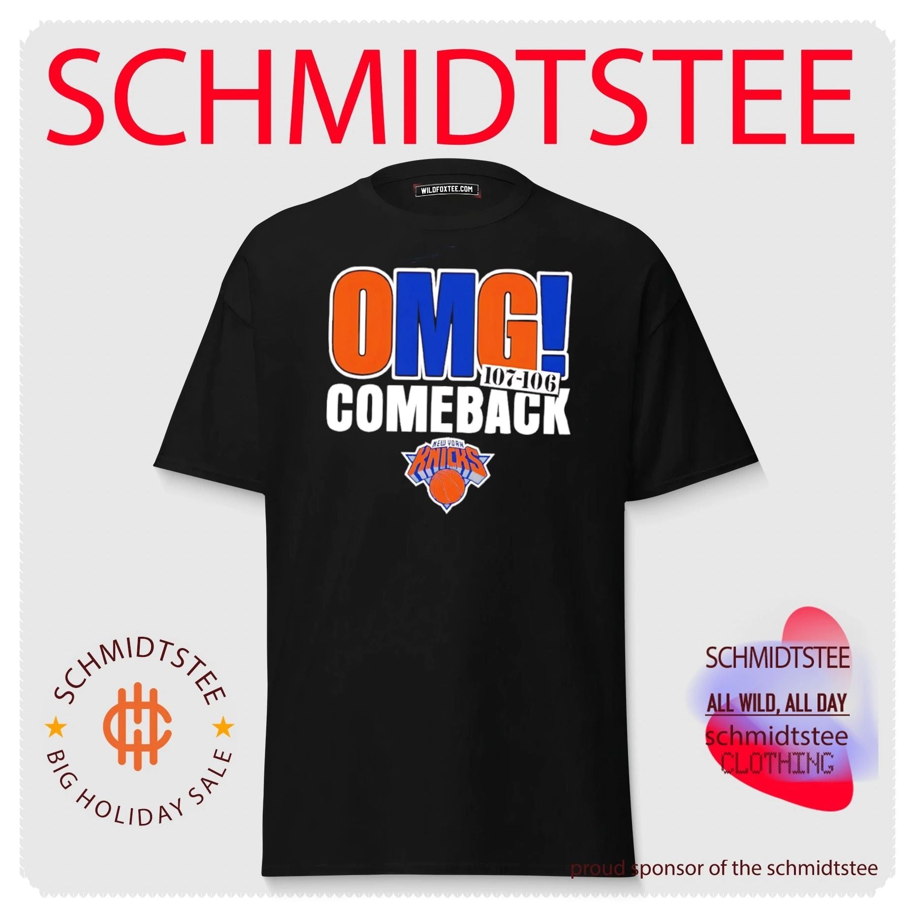 New York Knicks OMG comeback score 107-106 shirt