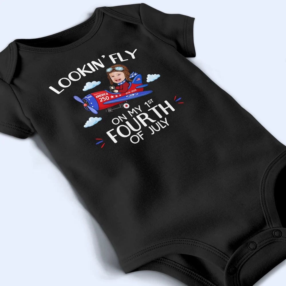Custom Photo America 250 Lookin' Fly Baby - Personalized Baby Onesie