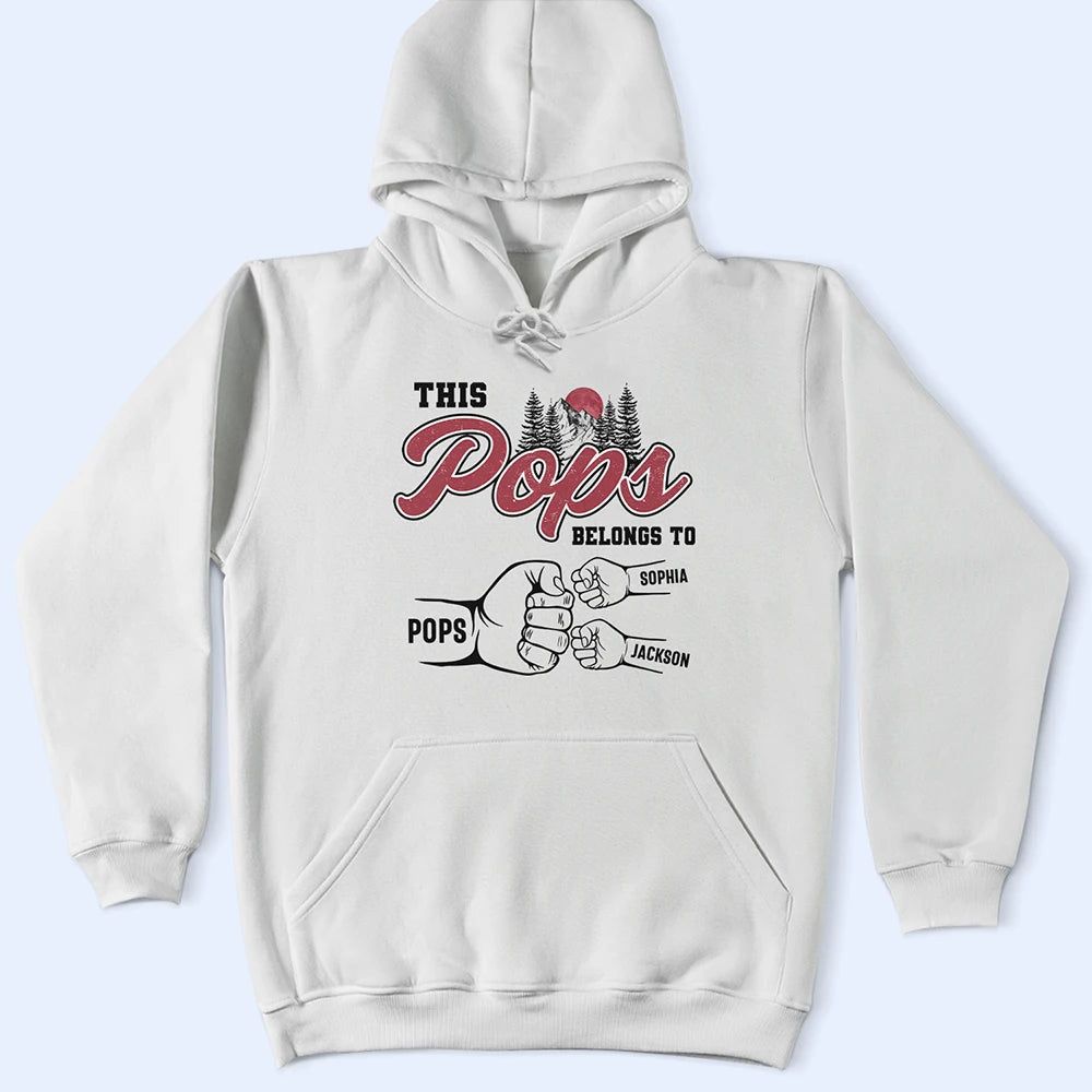 Fist Bumps Vintage This Papa Belongs To - Personalized T Shirt