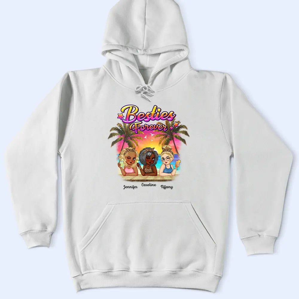 Besties Forever Summer Beach Vibe - Personalized T Shirt
