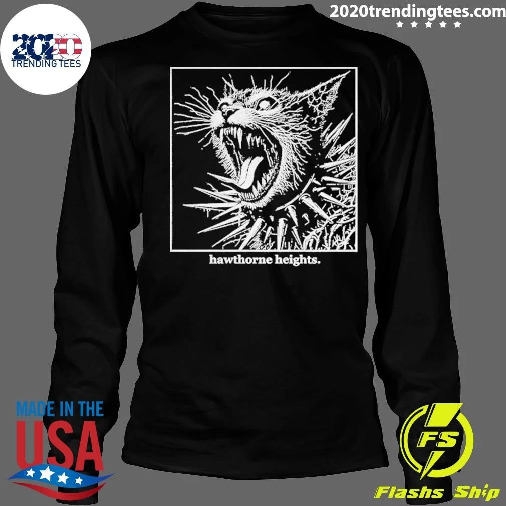 Spiked Collar Cat Hawthorne Heights Punk Shirt