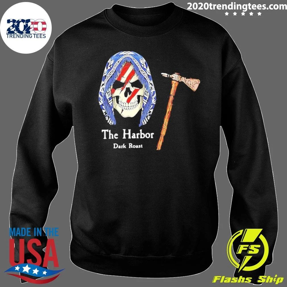 The Harbor Dark Roast Skull With Tomahawk Shirt