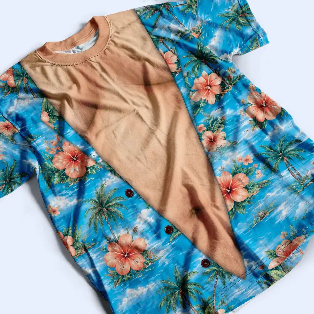 Funny Hairy Muscle Body Summer Vibe - Personalized Full Print T Shirt