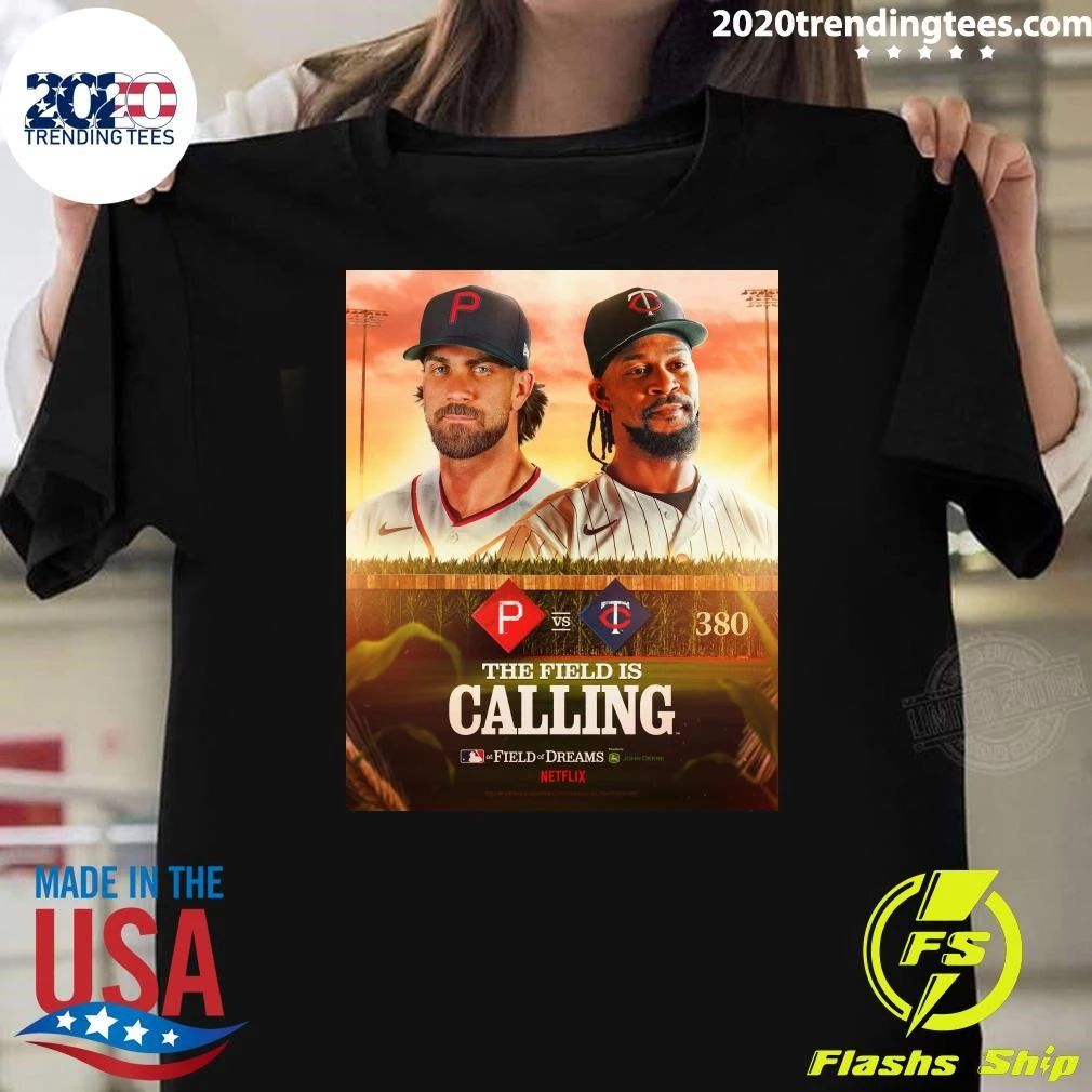 Bryce Harper of Philadelphia Phillies Vs Byron Buxton of Minnesota Twins MLB at Field of Dreams 2026 Shirt