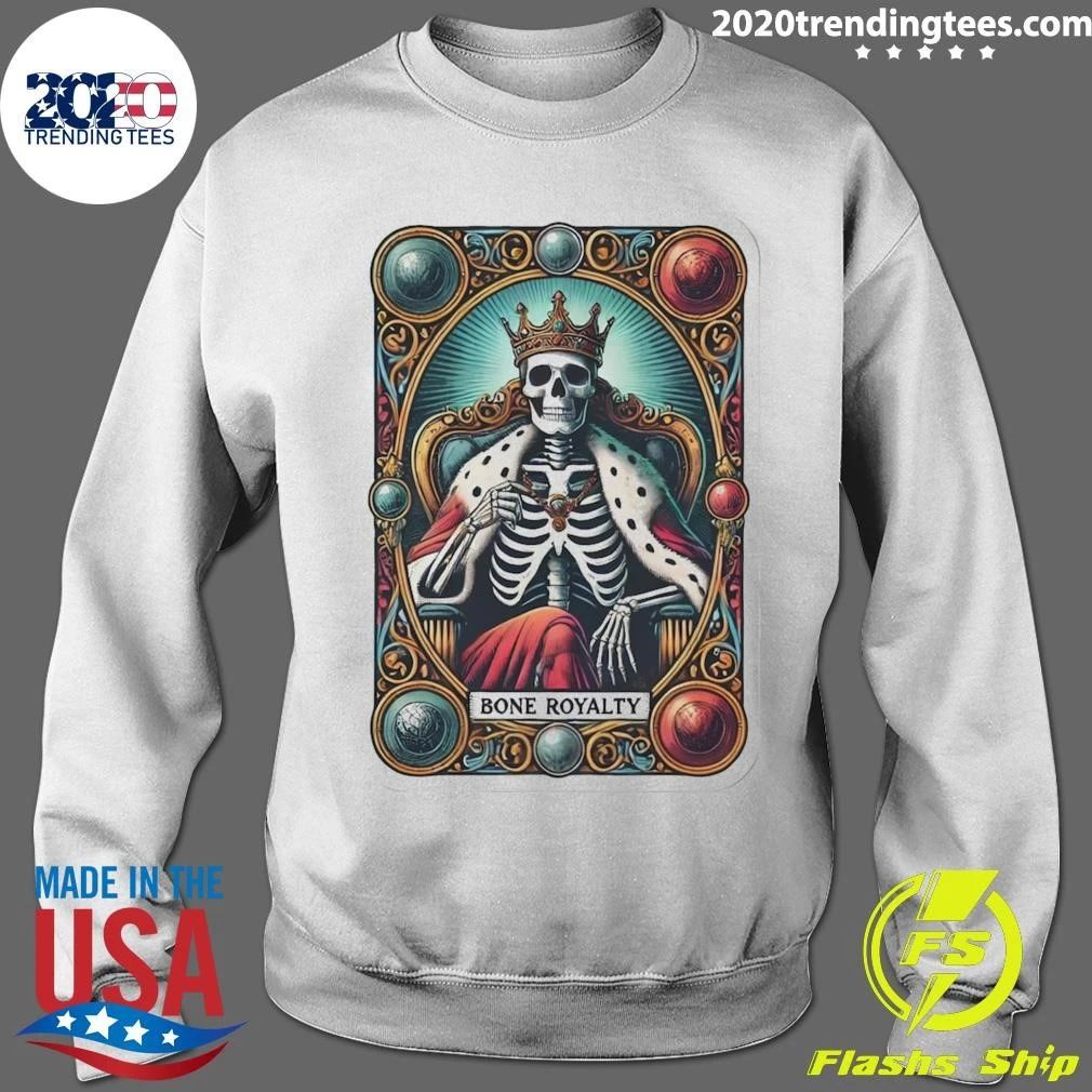 Bone Royalty Gothic Skeleton King Tarot Shirt