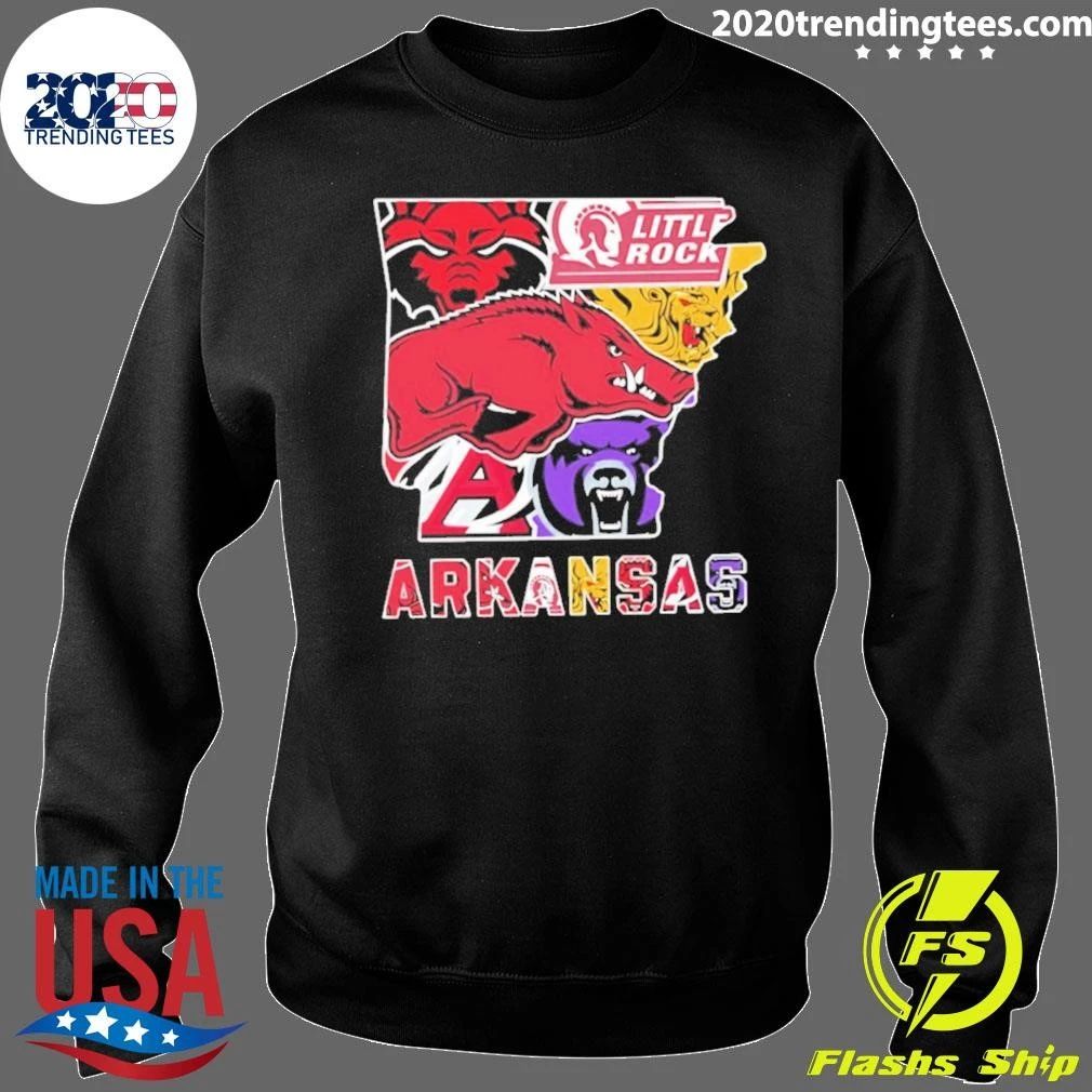 Arkansas Sports Teams Collage Logo Map 2026 Shirt