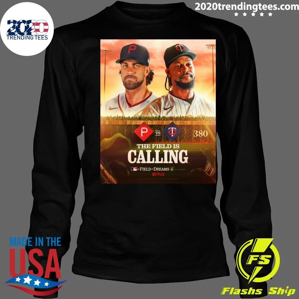 Bryce Harper of Philadelphia Phillies Vs Byron Buxton of Minnesota Twins MLB at Field of Dreams 2026 Shirt