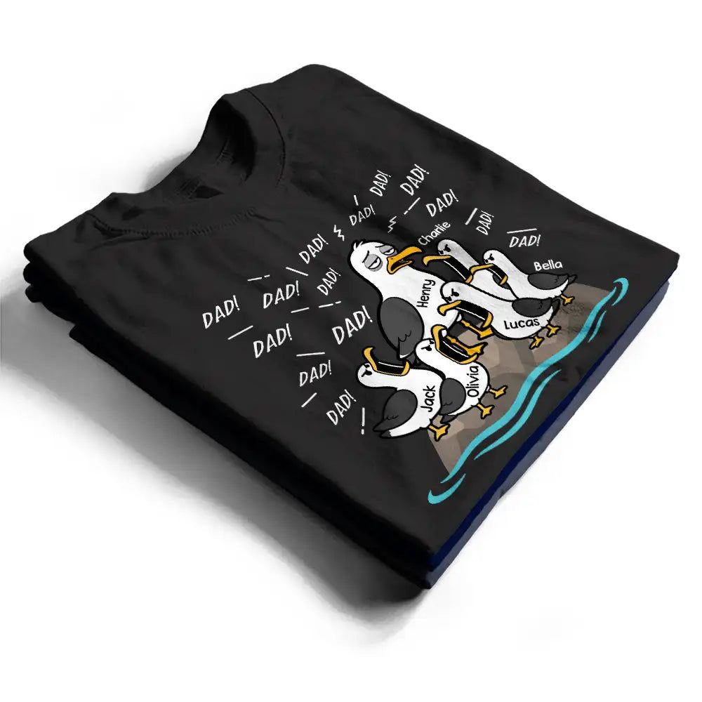 Tired Seagull And Kids Screaming - Personalized T Shirt