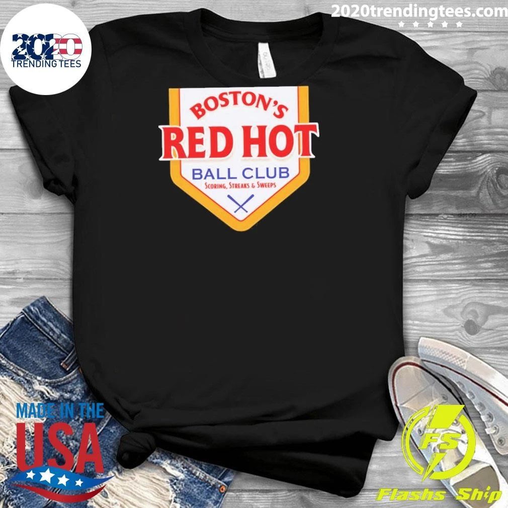 Boston’s Red Hot Baseball Label Shirt