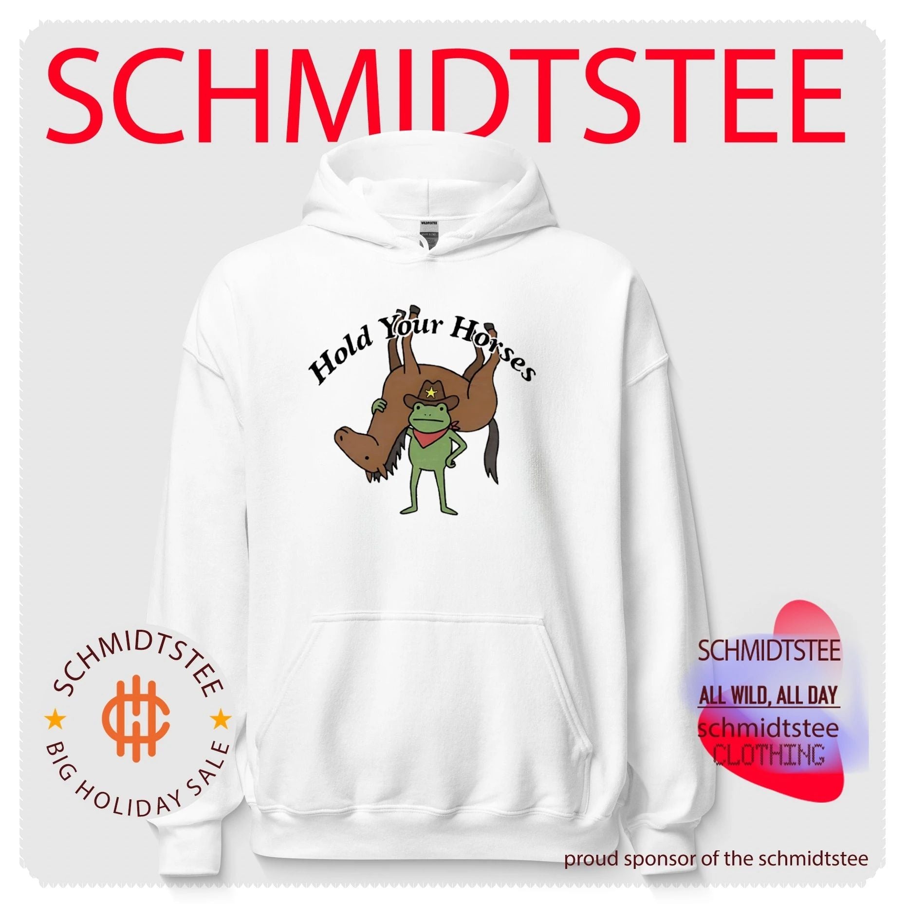Hold your horses frog cowboy western funny shirt