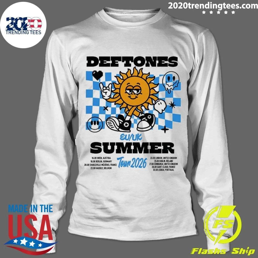 Deftones Merch EU UK Summer Tour 2026 Sun Tour Shirt