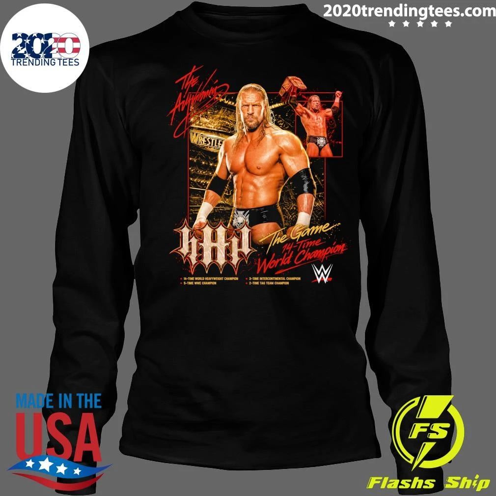 Triple H Wrestling Champion Ring Legend Fan Art Tee Shirt