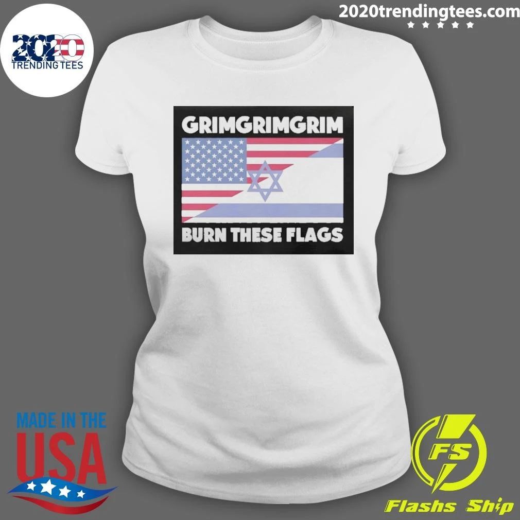 Grimgrimgrim Burn These Flags protest Shirt