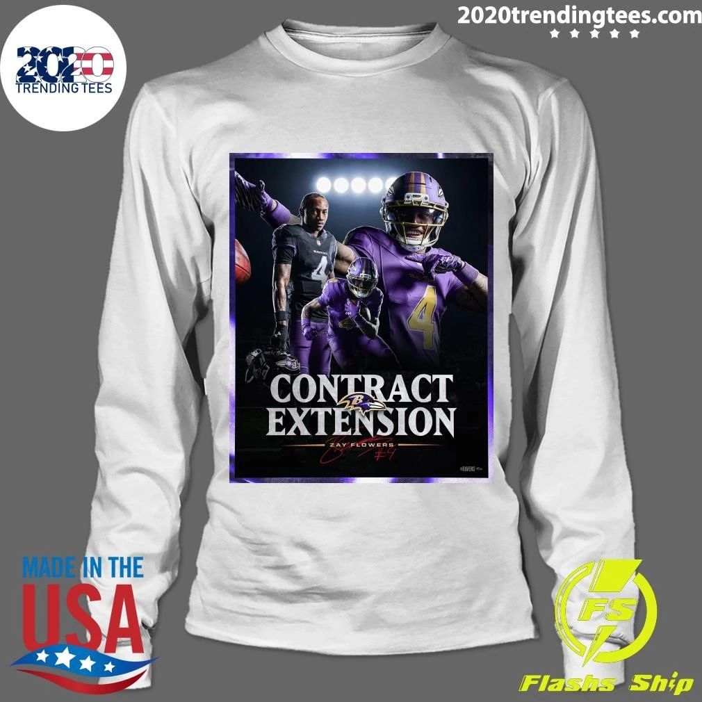 WR Zay Flowers Contract Extension Signature Shirt