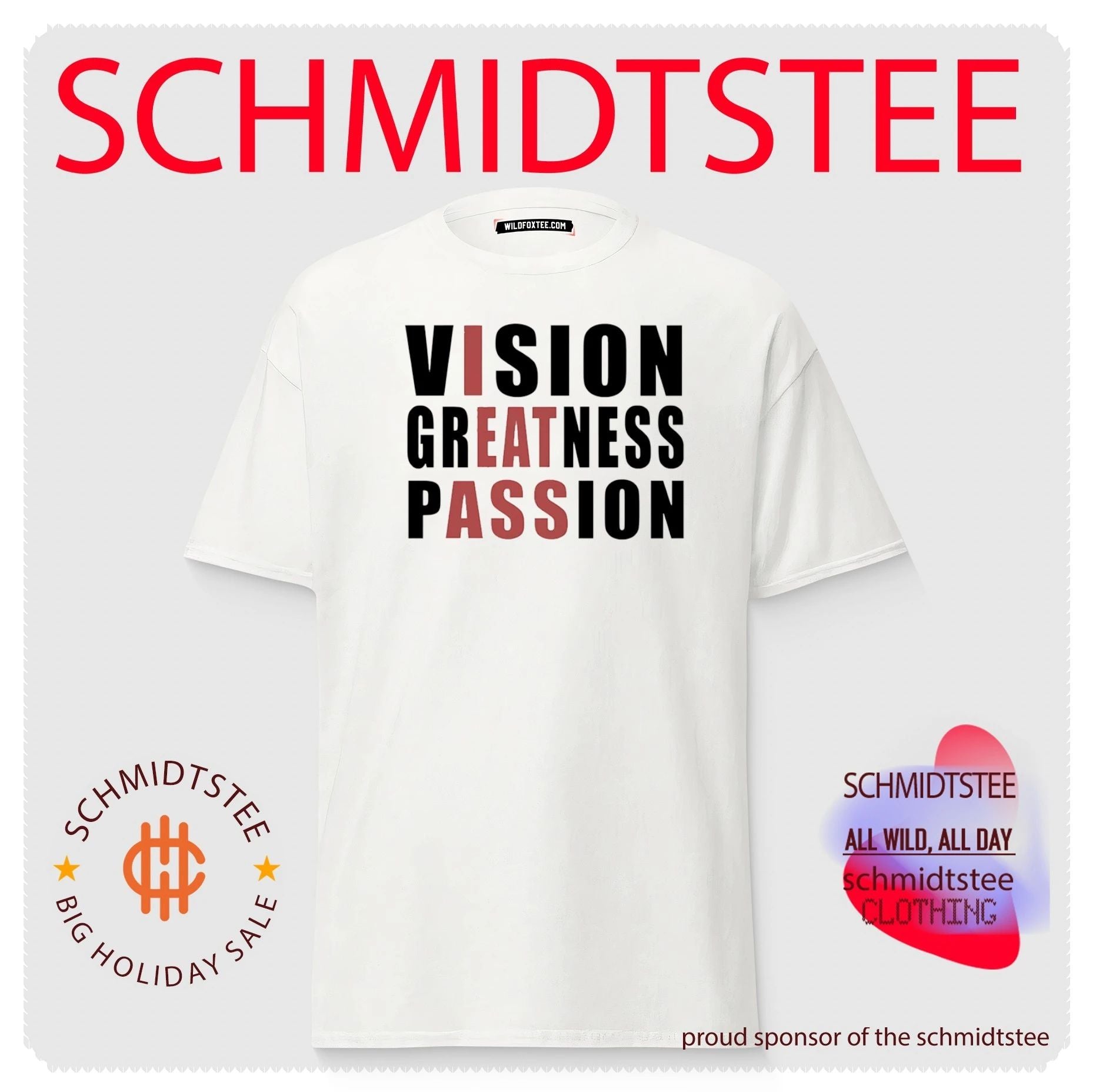 Vision Greatness Passion inspirational motivational shirt