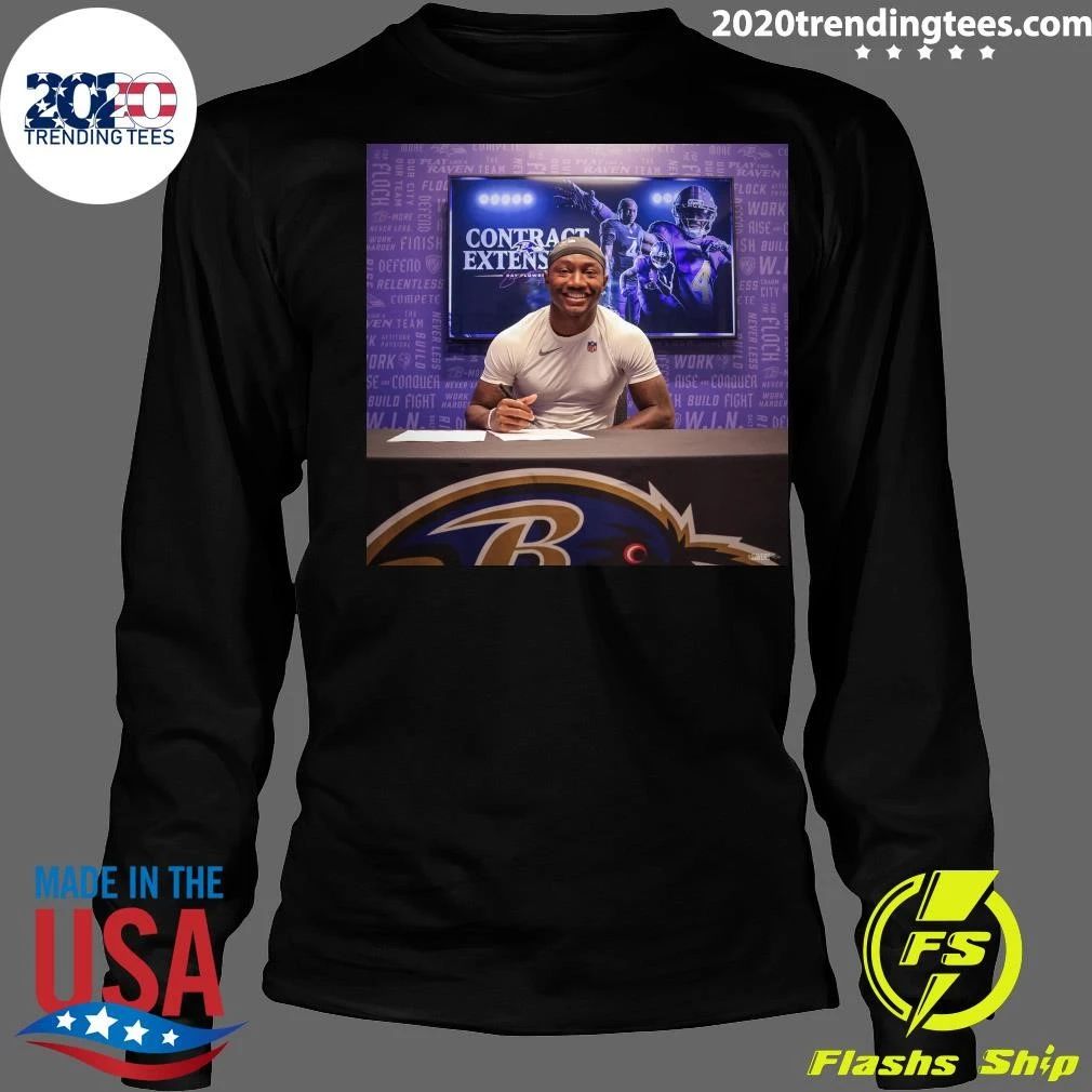 Zay Flowers Signs Contract Extension with the Baltimore Ravens Shirt