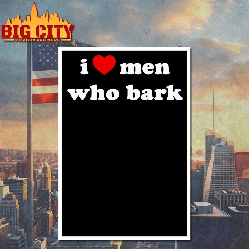 Marci I heart men who bark t-shirt