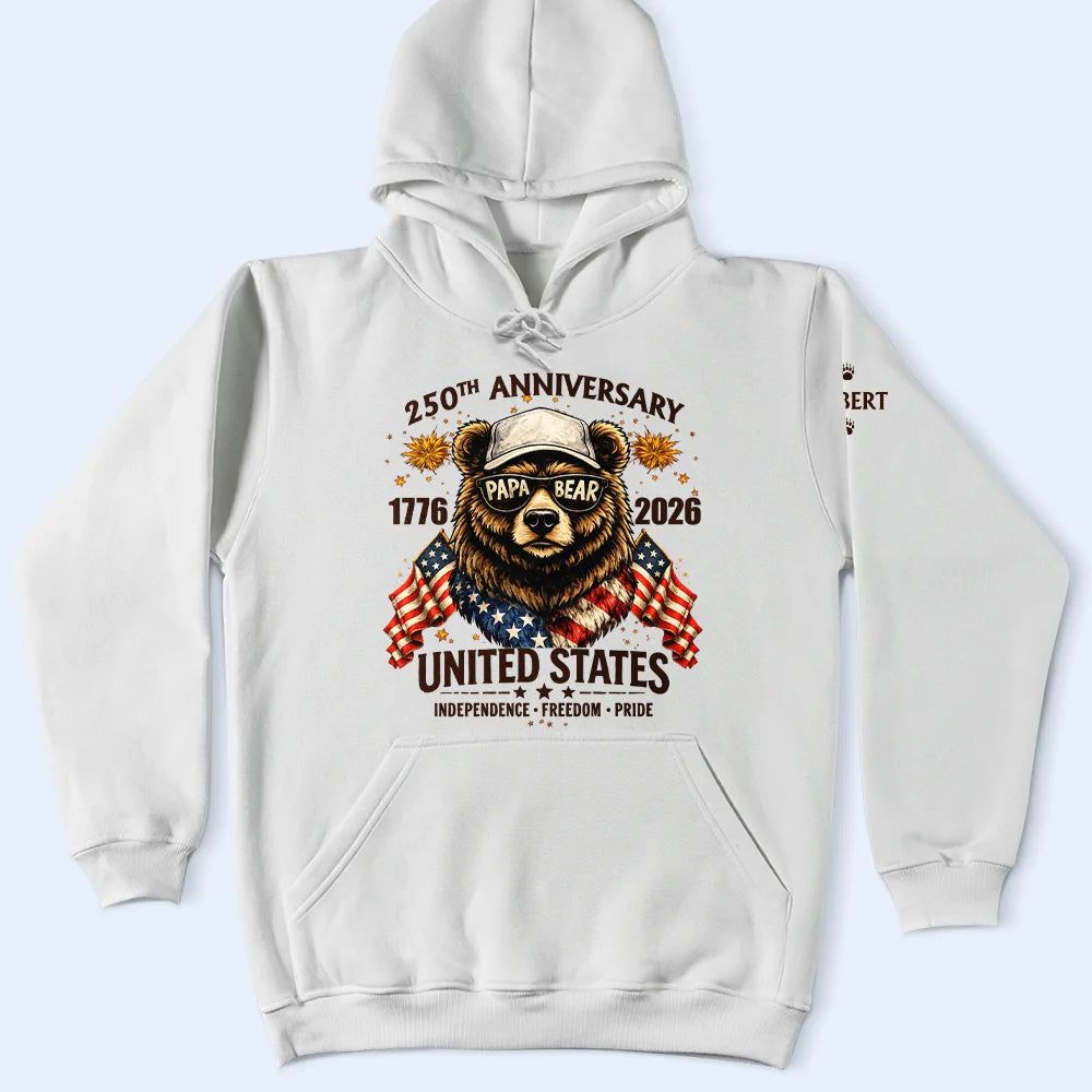Stars & Stripes Grandpa Bear - Personalized T Shirt