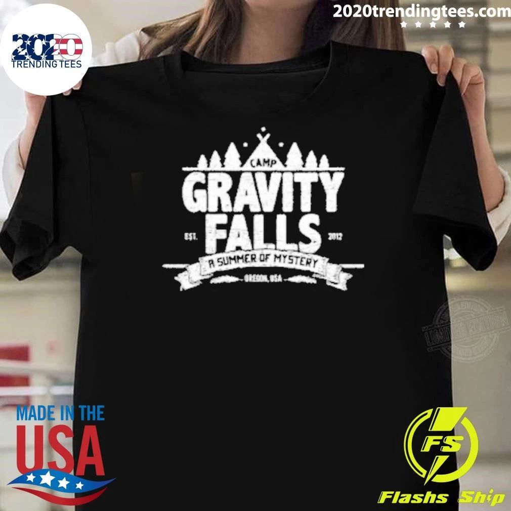Camp Gravity Falls A Summer of Mystery Drecon, USA Est. 2012 Shirt