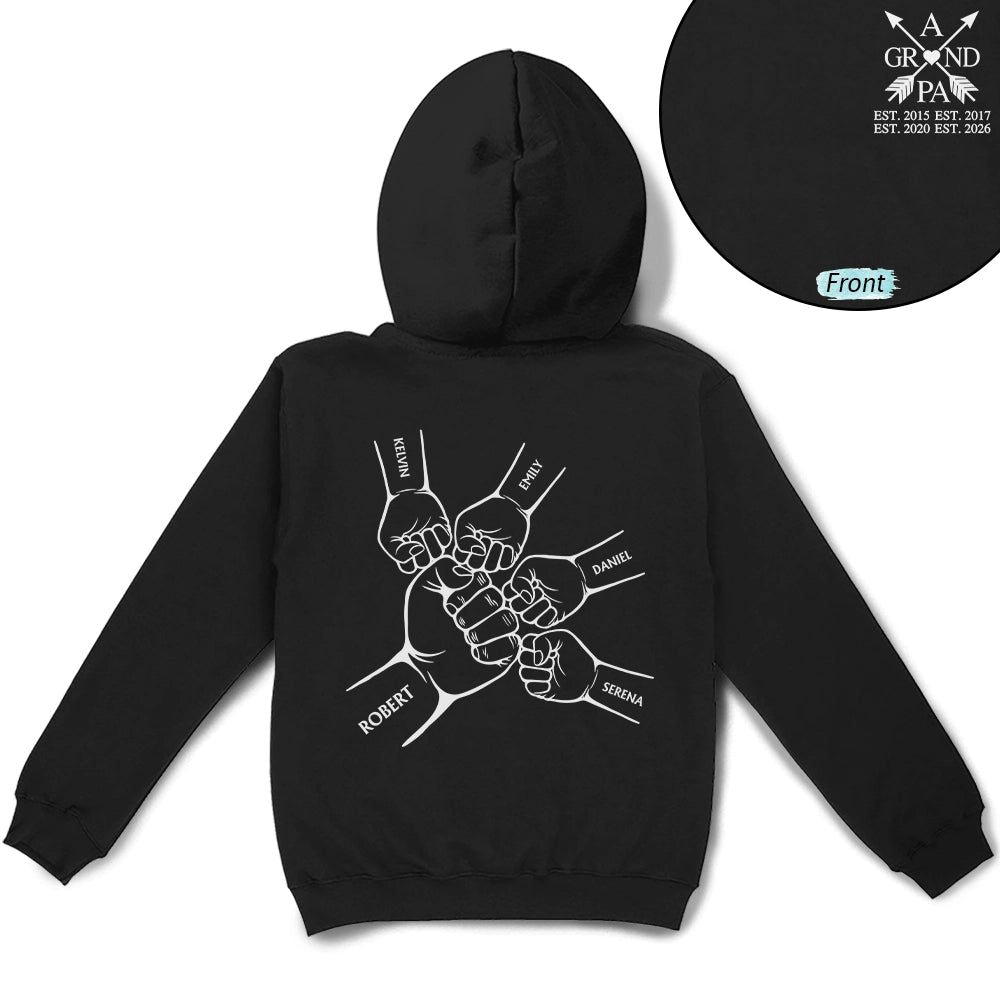 Papa Dad Cross Arrows Hand Punch - Personalized T Shirt