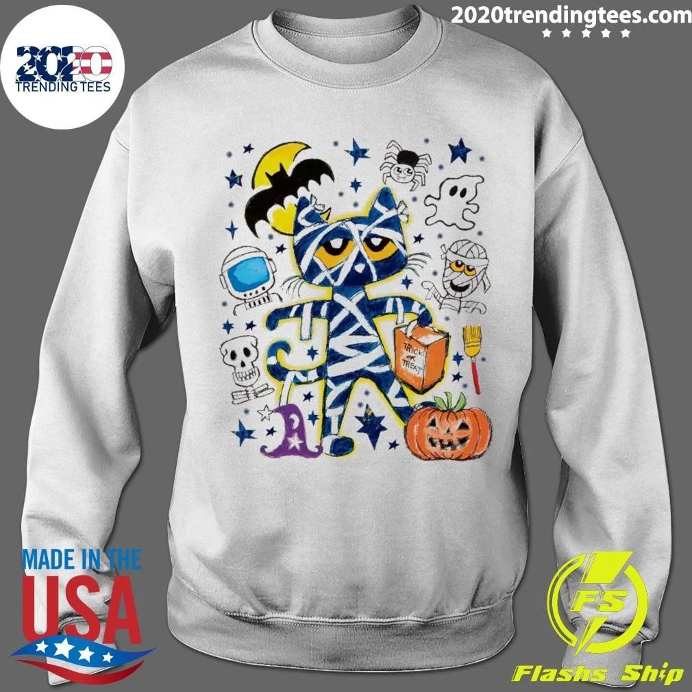 Pete the Cat Halloween Icons Cropped Shirt