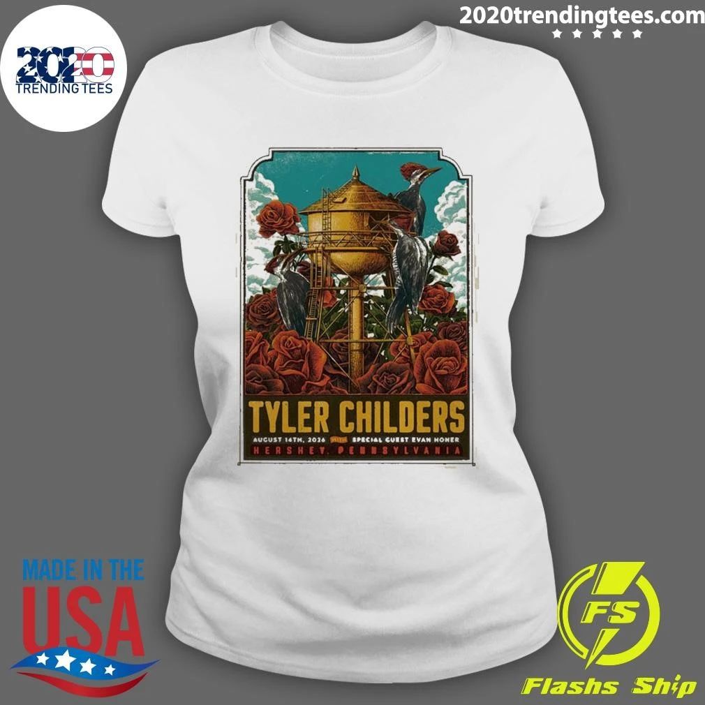 Tyler Childers Hershey PA Event Poster At Hersheypark Stadium In Hershey PA On August 14th 2026 Shirt