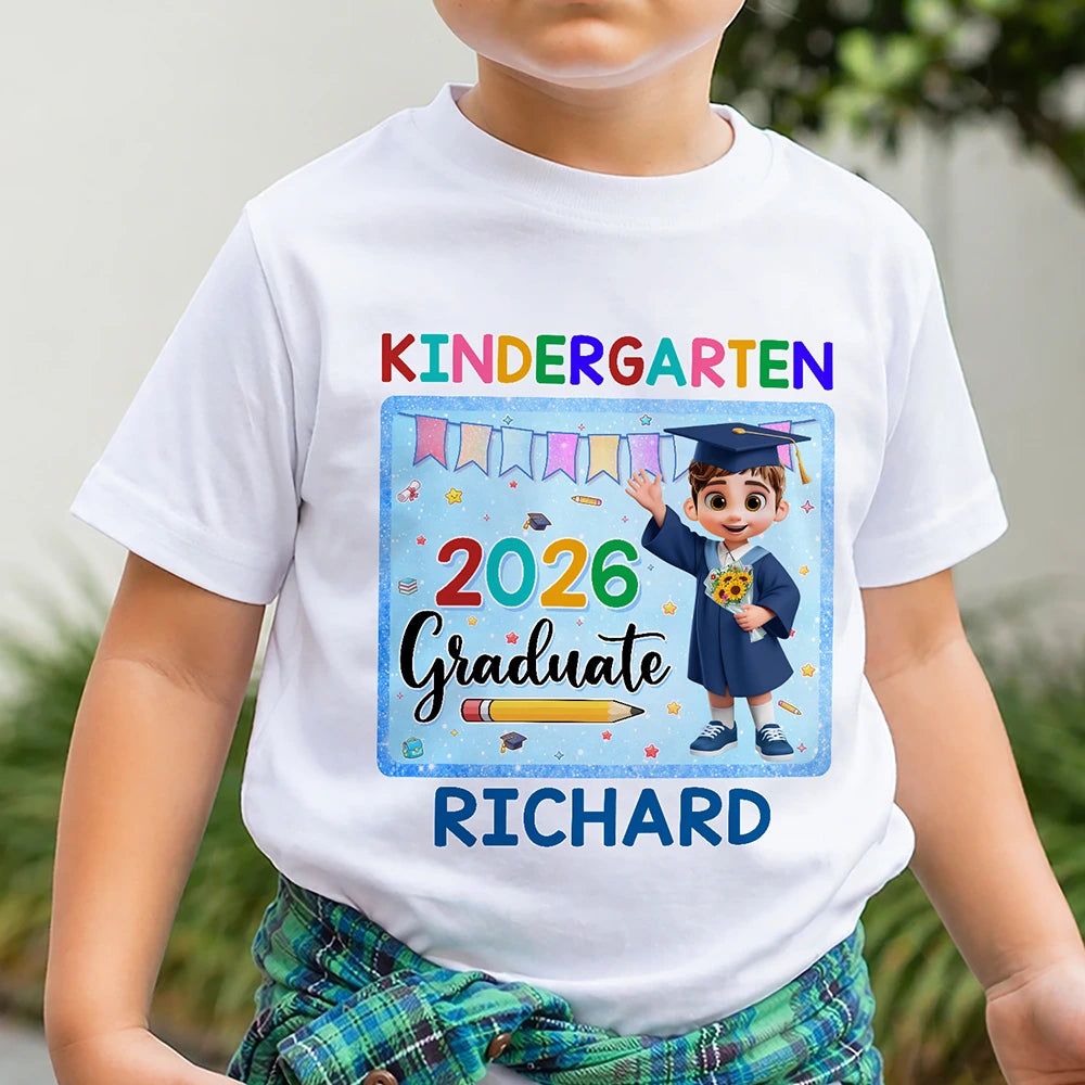Cute Graduation Kid Kindergarten Preschool - Personalized T Shirt