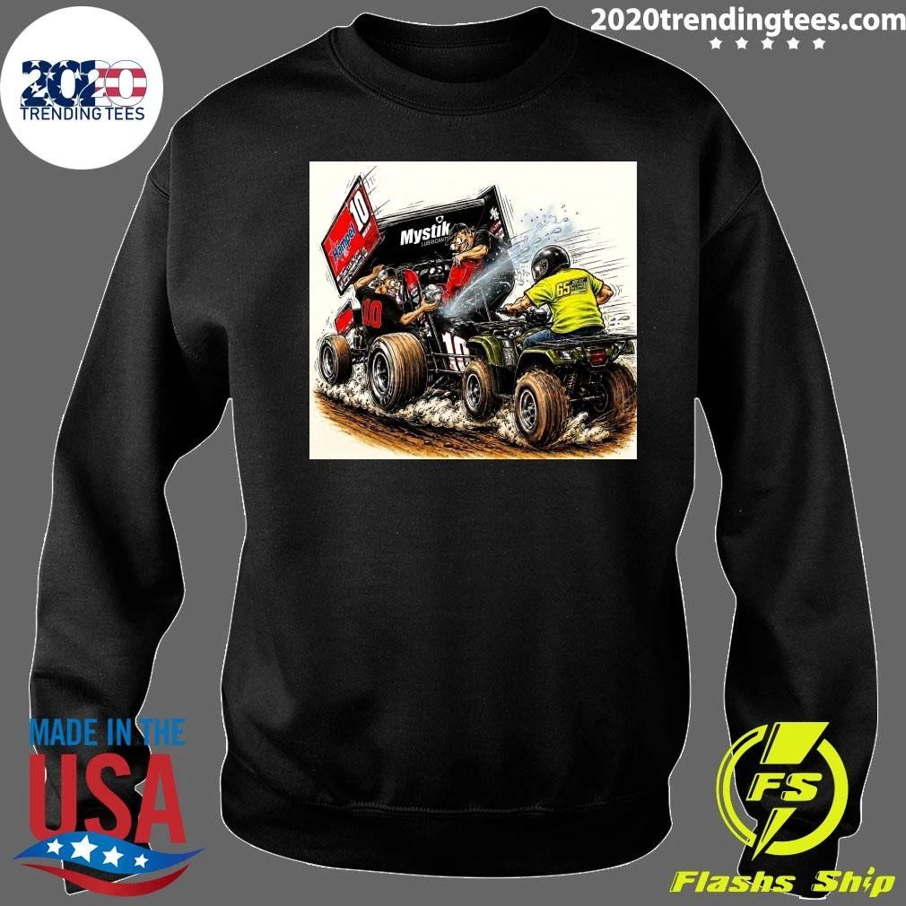 ATV Racing Action with Dirt Track Riders and Off-Road Racing Vehicles Shirt