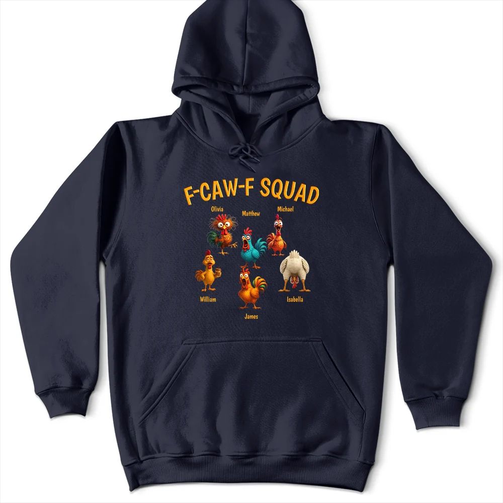 3D Effect Funny Chickens F-CAW-F Squad - Personalized T Shirt