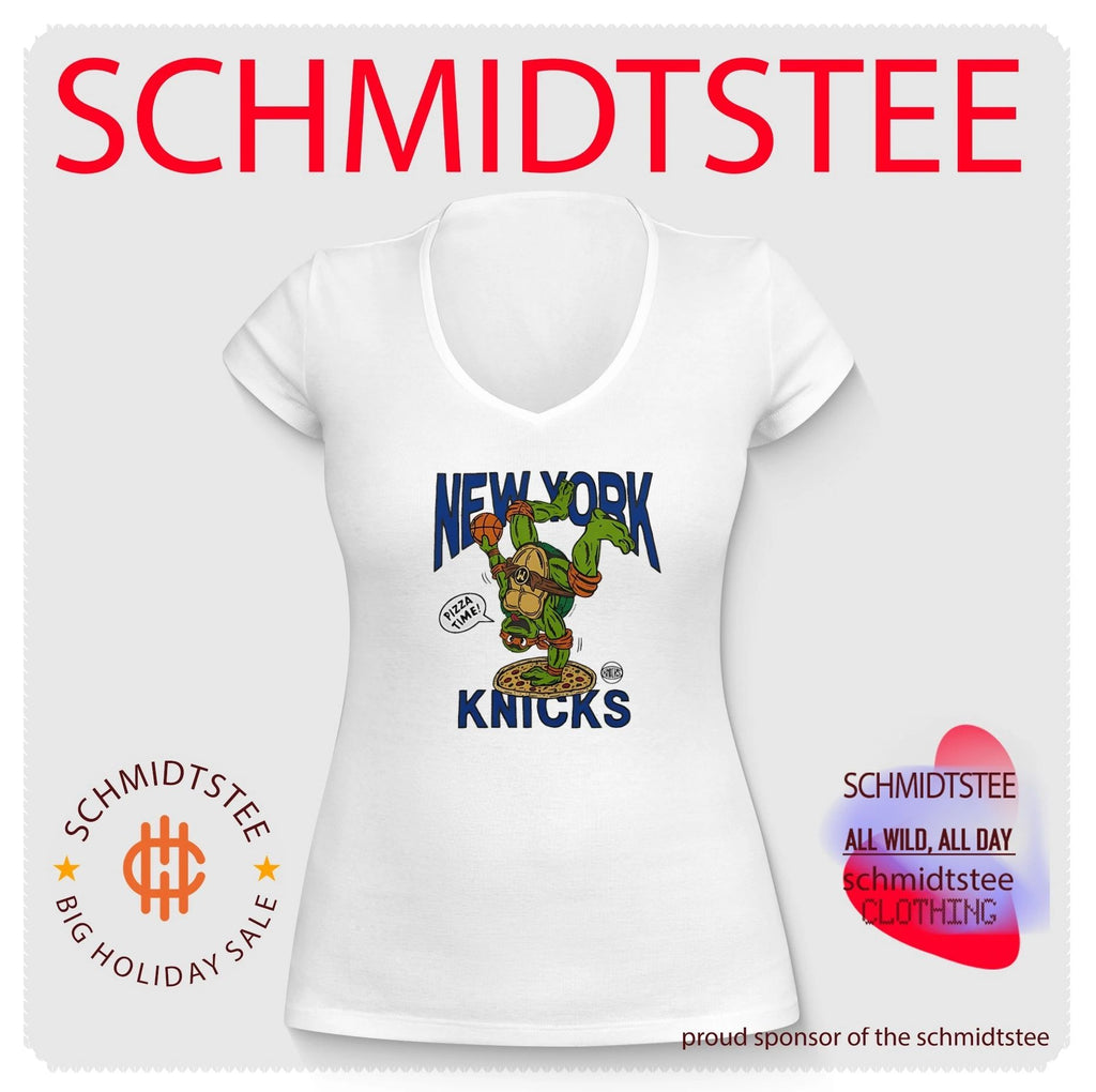 New York Knicks features Teenage Mutant Ninja Turtles pizza time shirt