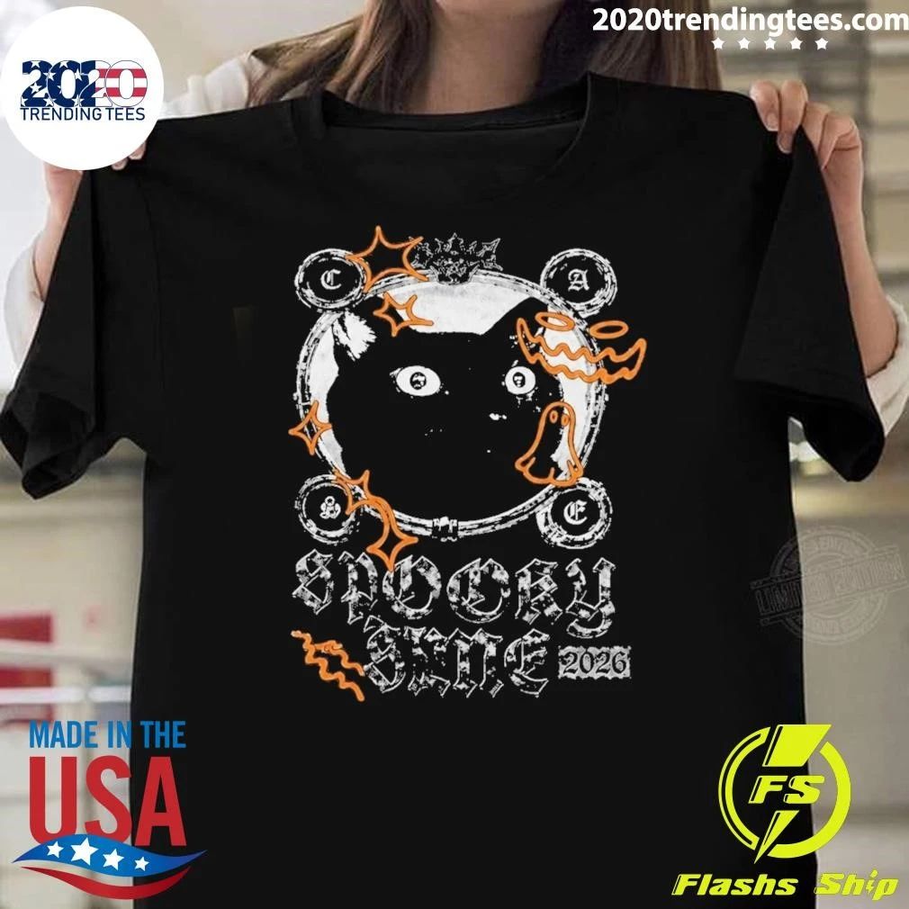 Spooky Scene Merch 2026 Black Cat Halloween Shirt