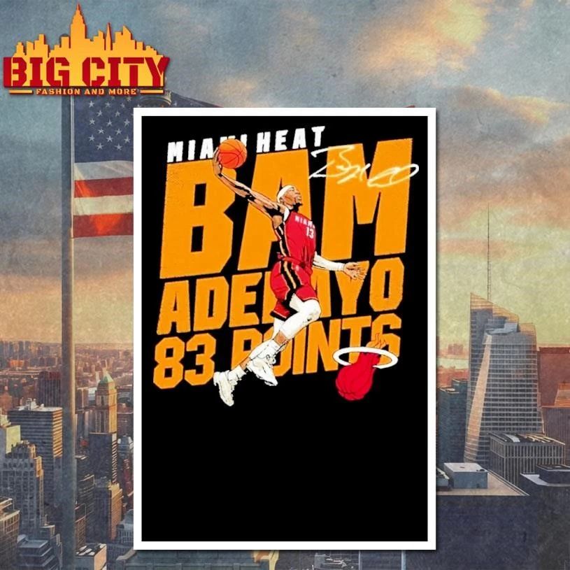 Miami Heat Bam Adebayo 83 Points Shirt