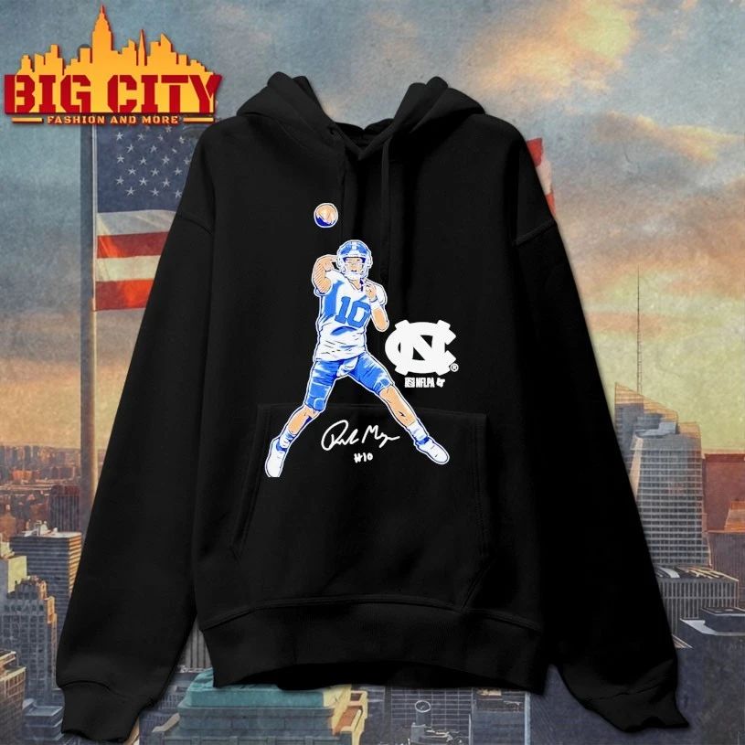 UNC Football Drake Maye Pro Pose signature t-shirt
