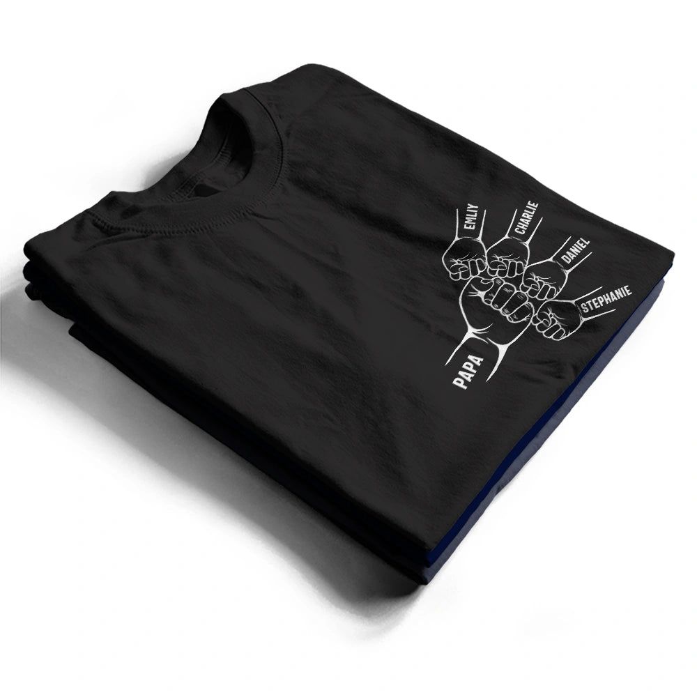 Stars & Stripes Best Dad Ever Fist Bumps - Personalized T Shirt