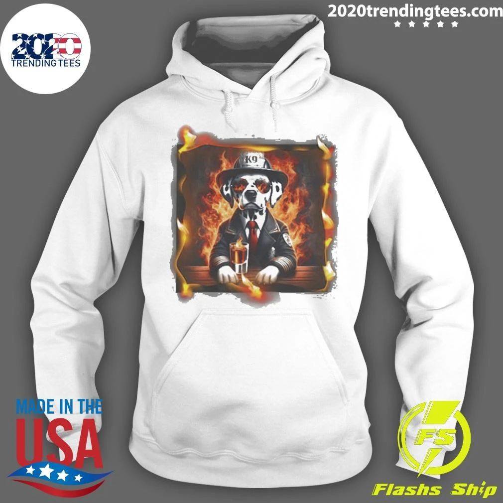 Firefighter Dalmatian Dog Dad Beer Tee Shirt