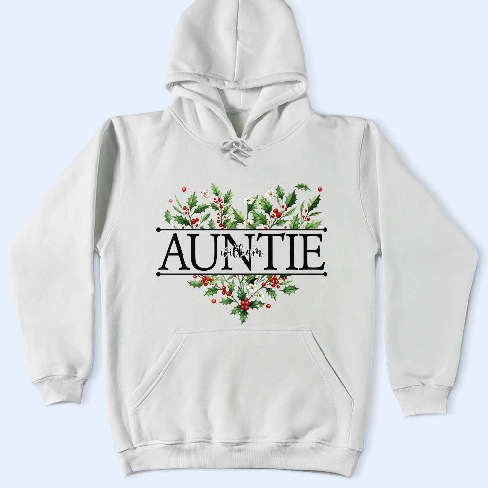 Mom Grandma Birth Flower Heart - Personalized T Shirt