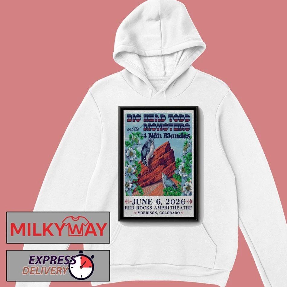 Big Head Todd and the Monsters Poster 2026 Event Red Rocks shirt