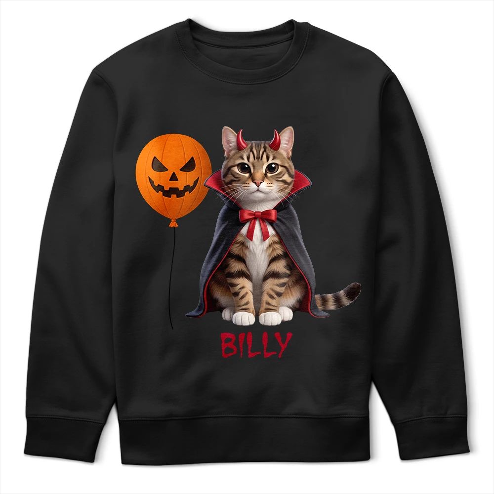 Custom Photo 3D Halloween Themed Pet - Personalized T Shirt