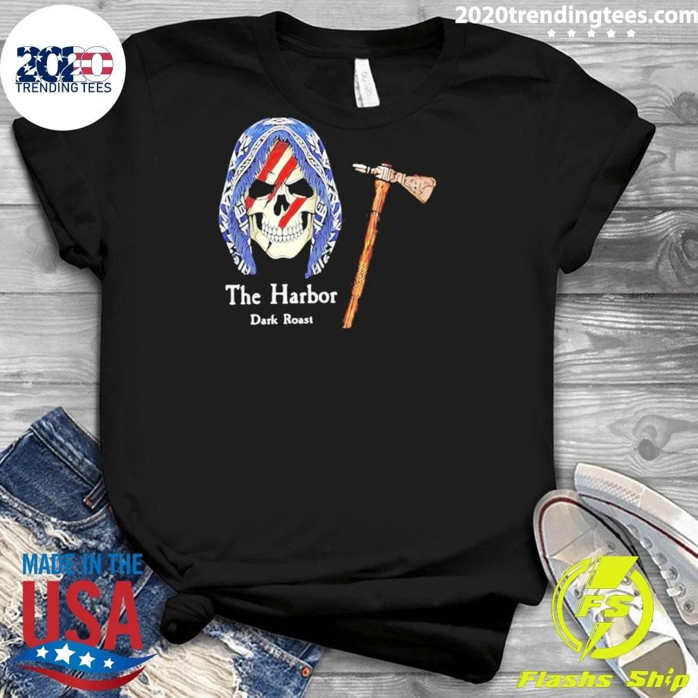 The Harbor Dark Roast Skull With Tomahawk Shirt