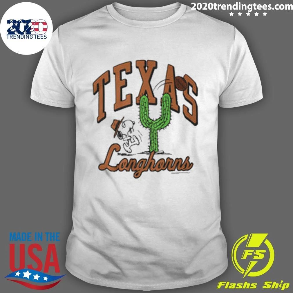 Texas Longhorns Peanuts Spike Football thru Cactus Tee Shirt